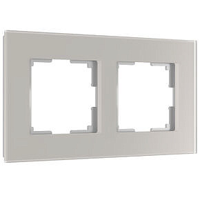 Рамка на 2 поста Senso Werkel W0023117 (Стекло матовое, дымчатый soft-touch)