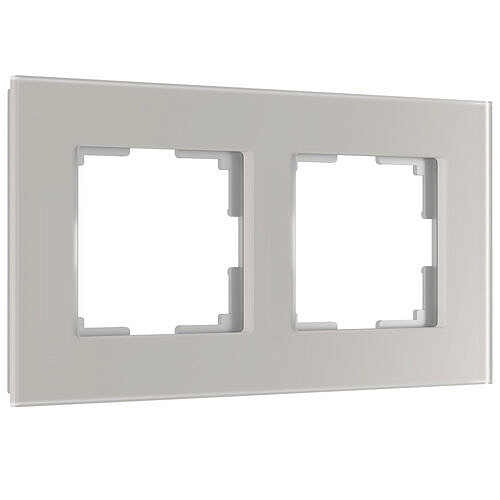 Рамка на 2 поста Senso Werkel W0023117 (Стекло матовое, дымчатый soft-touch)