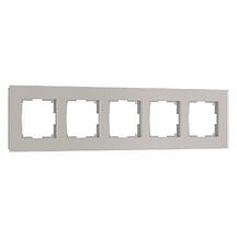 Рамка на 5 постов Senso Werkel W0043117 (Стекло матовое, дымчатый soft-touch)