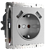 Розетка с заземлением, шторками и USBх2 Werkel W1171506 Серебро