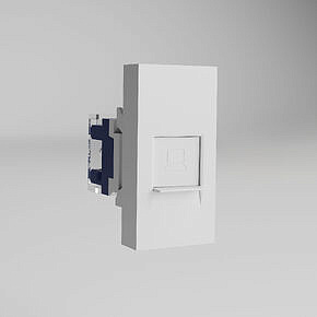 Модульная розетка Ethernet RJ-45 6 cat. 22,5*45 Werkel W1281101 (белый)