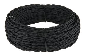 Ретро кабель витой 3х2,5 Werkel W6453608 Черный 50 м
