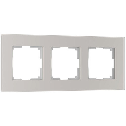Рамка на 3 поста Senso Werkel W0033117 (Стекло матовое, дымчатый soft-touch)