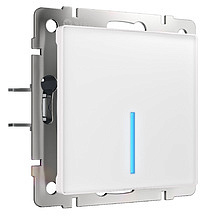 Сенсорный выключатель одноклавишный с функцией Wi-Fi Werkel W4510601 Белый