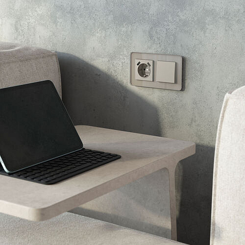 Накладка для USB розетки Werkel W1279504 Дымчатый матовый
