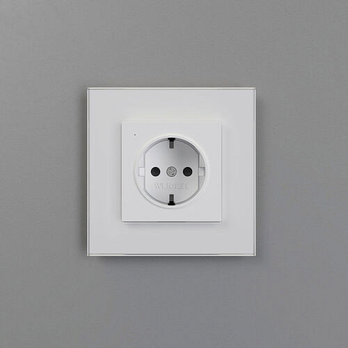 Розетка с белой подсветкой и заземлением Werkel W1171461 Белый матовый