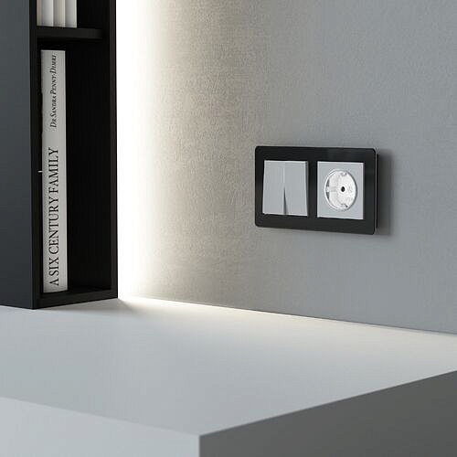 Розетка с белой подсветкой и заземлением Werkel W1171461 Белый матовый