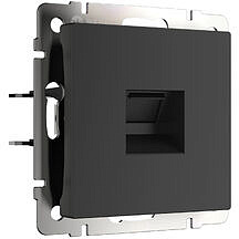 Розетка Ethernet RJ-45 cat. 6A Werkel W5120108 Черный матовый