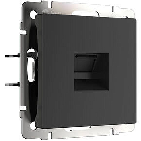 Розетка Ethernet RJ-45 cat. 6A Werkel W5120108 Черный матовый