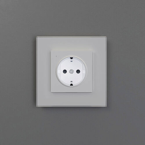Розетка с белой подсветкой и заземлением Werkel W1171461 Белый матовый