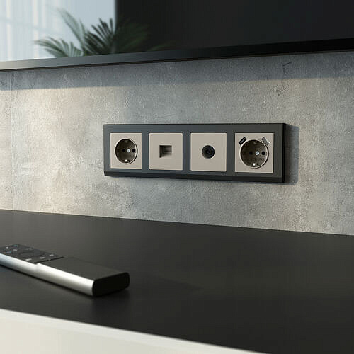 ТВ-розетка оконечная Werkel W1283004 Дымчатый матовый