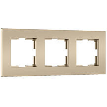 Рамка Slab на 3 поста Werkel W0032911 Шампань матовый