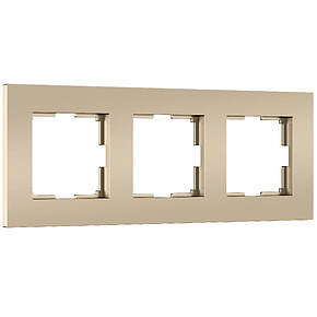 Рамка Slab на 3 поста Werkel W0032911 Шампань матовый