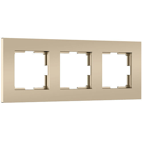 Рамка Slab на 3 поста Werkel W0032911 Шампань матовый