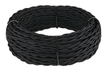 Ретро кабель витой 2х2,5 Werkel черный 50 м