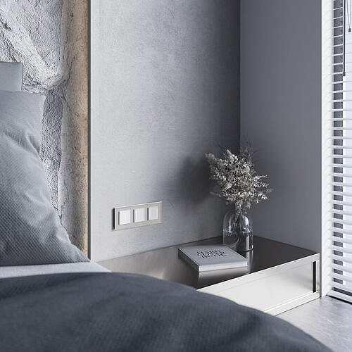 Рамка на 3 поста Senso Werkel W0033117 (Стекло матовое, дымчатый soft-touch)