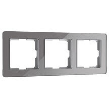 Рамка Acrylic на 3 поста Werkel W0032704 Графит