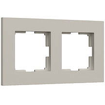 Рамка Slab на 2 поста Werkel W0022917 Дымчатый матовый