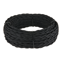 Ретро кабель витой 2х2,5 Werkel черный 20 м