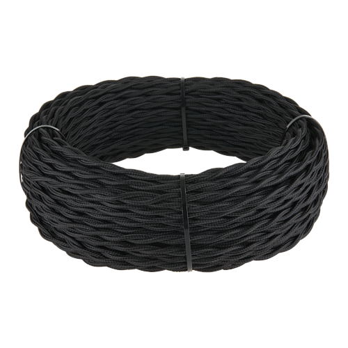 Ретро кабель витой 2х2,5 Werkel W6452308 Черный 20 м