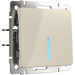 Выключатель одноклавишный проходной с подсветкой Werkel W1112103 Слоновая кость