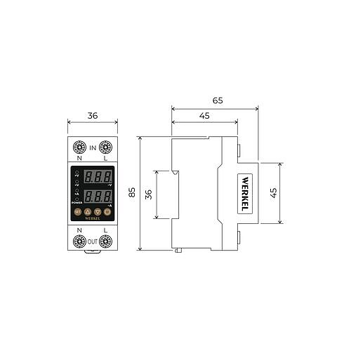 Реле напряжения 1P+N 63А W932P63R