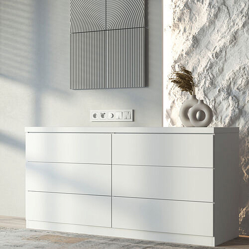 Рамка Slab на 5 постов Werkel W0052961 Белый матовый