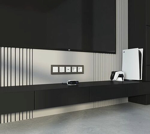 Рамка Slab на 5 постов Werkel W0052963 Бронза матовый