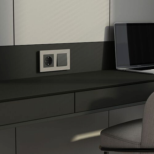 Рамка Slab на 2 поста Werkel W0022917 Дымчатый матовый