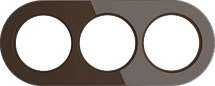 Рамка на 3 пост Werkel (WL21-frame-03) коричневая