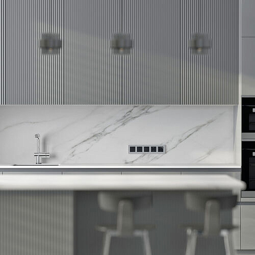 Рамка Slab на 5 постов Werkel W0052965 Серебряный матовый