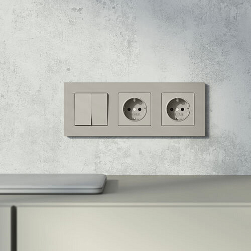 Рамка Slab на 3 поста Werkel W0032917 Дымчатый матовый