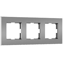 Рамка Slab на 3 поста Werkel W0032965 Серебро матовый