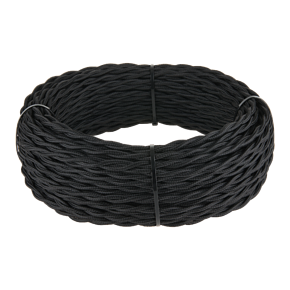Ретро кабель витой 2х1,5 Werkel W6452508 Черный 20 м