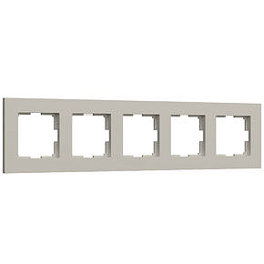 Рамка Slab на 5 постов Werkel W0052917 Дымчатый матовый