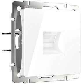 Розетка Ethernet RJ-45 cat. 5E Werkel W1181001 Белый глянцевый