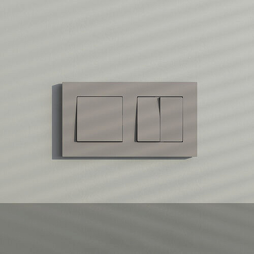 Рамка Slab на 2 поста Werkel W0022917 Дымчатый матовый