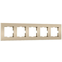 Рамка Slab на 5 постов Werkel W0052911 Шампань матовый