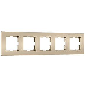 Рамка Slab на 5 постов Werkel W0052911 Шампань матовый