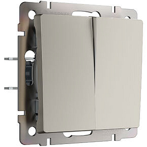 Перекрестный переключатель двухклавишный Werkel W1223004 Дымчатый матовый