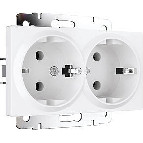 Розетка двойная с заземлением Werkel W1172061 Белый матовый