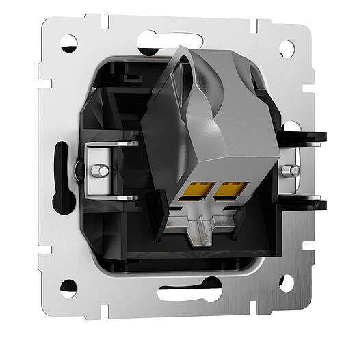 Розетка Ethernet RJ-45 cat. 6A Werkel W5120108 Черный матовый