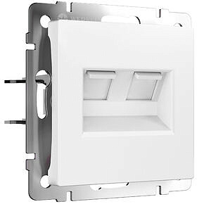 Розетка двойная Ethernet RJ-45 Werkel W1181161 Белый матовый