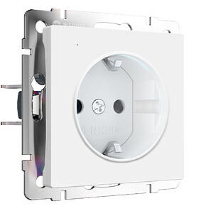 Розетка с белой подсветкой и заземлением Werkel W1171461 Белый матовый