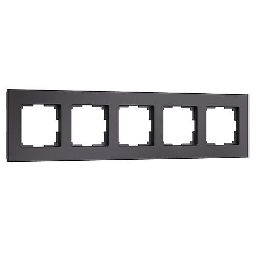 Рамка на 5 постов Senso Werkel W0053108 (Стекло матовое, черный soft-touch)