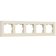 Рамка Slab на 5 постов Werkel W0052962 Айвори матовый