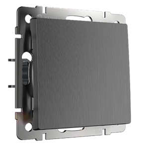 Выключатель одноклавишный Werkel W1110004 Графит рифленый