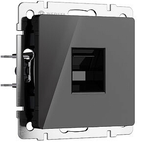Розетка Ethernet RJ-45 Werkel W1181048 Черный акрил
