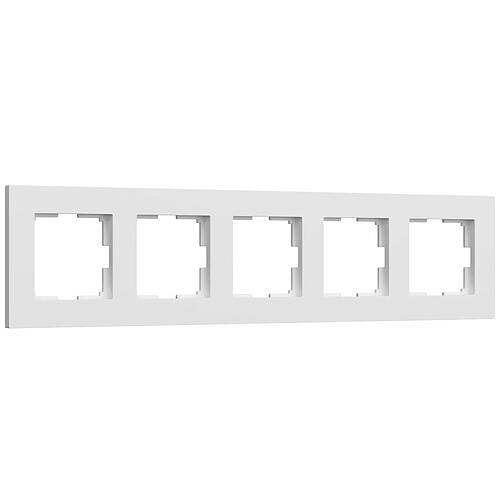 Рамка Slab на 5 постов Werkel W0052961 Белый матовый