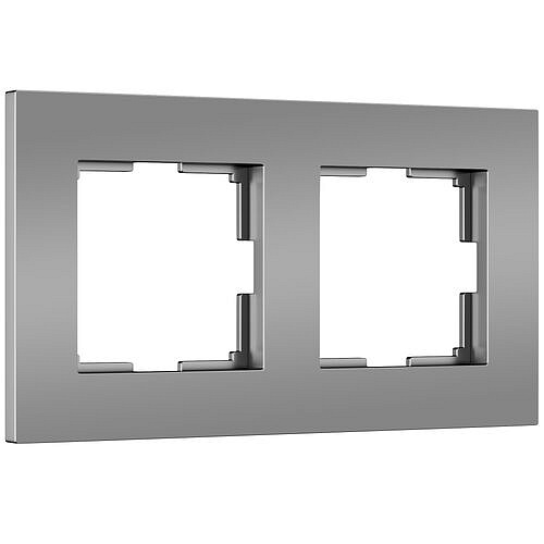 Рамка Slab на 2 поста Werkel W0022965 Серебро матовый